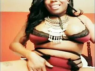 wow, i'd love to suck her big black cock, it's so adorable and horny.