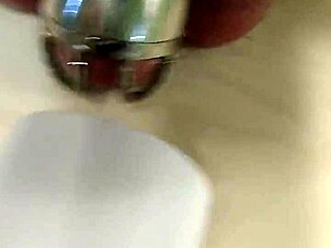 I glue my penis to chastity cage for humiliation