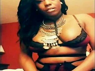 wow, i'd love to suck her big black cock, it's so adorable and horny.