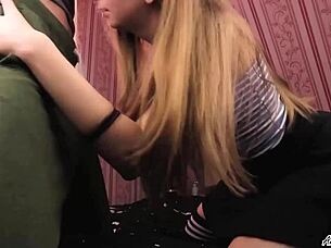 Girlfriend gives blowjob then doggystyle fuck after walk, ending in creampie?