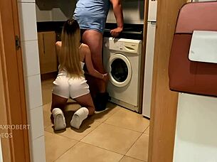 Sister's Boyfriend Fucks Her Hard In Doggy