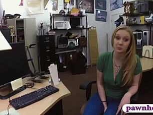 Pretty blonde gets railed by pervert pawn man on hidden cam