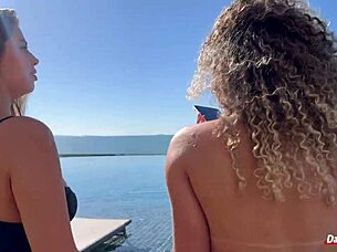 Two Hot Brazilian Blondes Start Lesbian Muff Diving And Cunilingus Alone