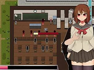 Mysterious school transport in anime style