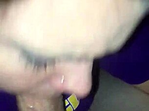 this girl gives a sloppy deepthroat blowjob to a big cock