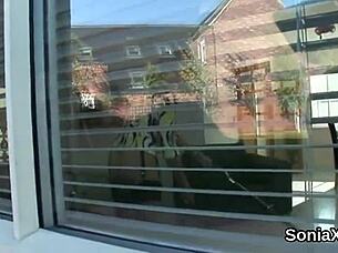 Cheating British MILF Lady Sonia Flaunts Massive Naturals in Lingerie