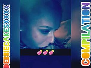 Debbiecakesxxxx unleashes her cock sucking and pussy pounding compilation