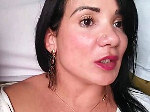 Brunette Masturbates Outdoors On Bus