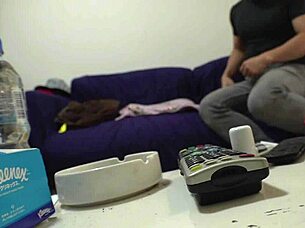 shy babe gives careful blowjob!