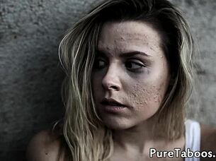 gorgeous teen 18+ stepdaughter rides cowgirl for creampie