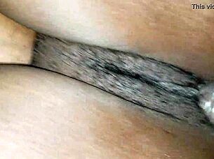 Amateur Black Couple's Intense Car Creampie With Condom