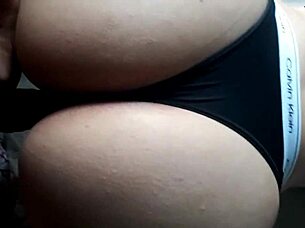 The mature wife with big tits masturbates on webcam for her husband.