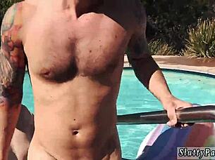 teen watches patron orgasm at hd pool party 😎