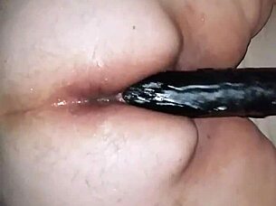 Is this BBW riding a big dildo?