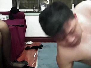 Chinese Femdom in Hangzhou Delivers Intense Footjob Domination