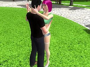 Valerie visxen in wild threesome online!