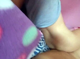 my stepbrother leaves his door open and enters me while i watch