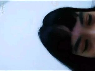 Hot Asian Girl Descriptively Shows Her Wet Pussy During Bottle Play Masturbation