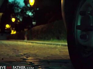 Blonde MILF Blindfolded, Bent Over for Rough Doggy Fuck