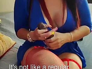 Aleja fucks the delivery guy with toys