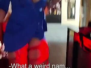 Aleja fucks the delivery guy with toys