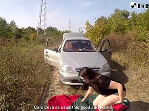 wet pussy strapon outdoor glasses teen 18+ brunette naked public