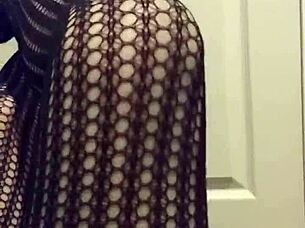 Fetish Model in Stockings Poses for Detailed Close-Up Shots