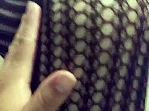 Fetish Model in Stockings Poses for Detailed Close-Up Shots