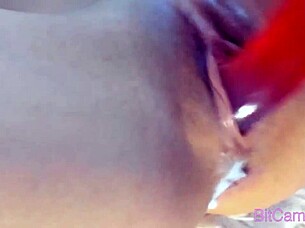 hotfallingdevil rides her dildo hard on webcam while masturbating to multiple orgasms, babe
