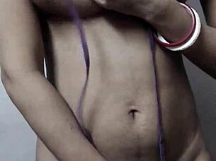 big boobs indian slut strips thongs and acts nasty in panties