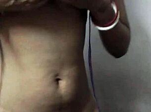 big boobs indian slut strips thongs and acts nasty in panties