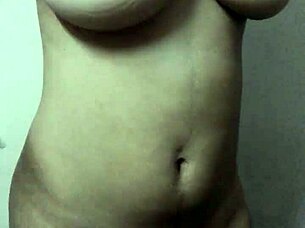 big boobs indian slut strips thongs and acts nasty in panties