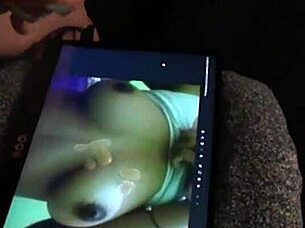 She says, 'look at my amazing breasts, they deserve a cumshot tribute.'