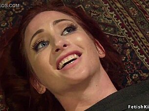 hey, wanna watch a blonde lezdom whip a waxed redhead slave?