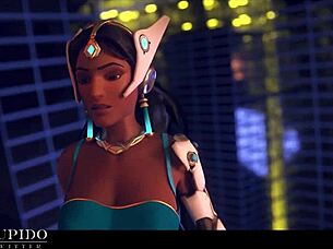 symmetra fights loneliness with intense sex in overwatch hentai