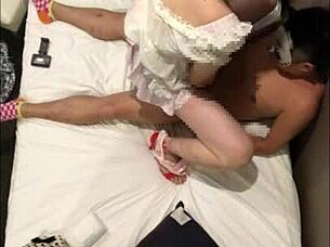 Ever seen Japanese crossdresser Ayumi give a wild blowjob and take a creampie?