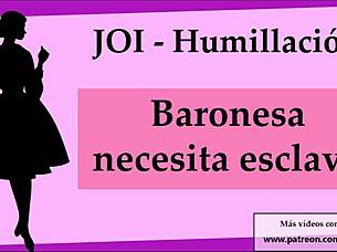 Joi humiliation: Baronesa seeks a slave for bondage instructions.