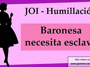 Joi humiliation: Baronesa seeks a slave for bondage instructions.