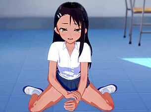 Negatoro jerks you off and gives blowjob after school