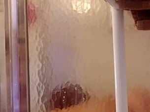 shy milf showers and shaves her big ass and tits