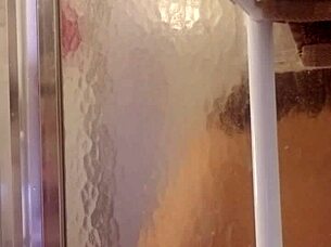 shy milf showers and shaves her big ass and tits