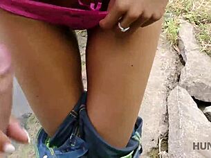 hunt4k impressive outdoor sex action with graceful brunette babe