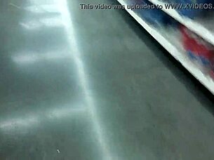 Girl Lifts Skirt For Upskirt View In Public