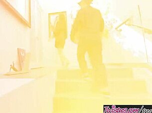 Medical twink receives special exam from mature doctor in uniform.