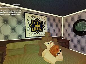 Hey, that Robloxian redhead slutty snowbunny is taking care of her daddy again!