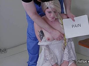 foxy sweetie is taken to the nuthouse for painful treatment in the anal hole