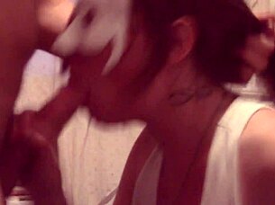 She gives an awesome blowjob, deepthroats, and swallows cum like a pro