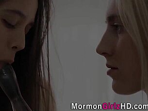 mormon lesbian threeway with oiled masturbation and oral