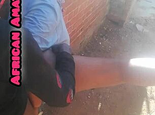 African armature gives BBC blowjob