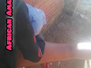 African armature gives BBC blowjob